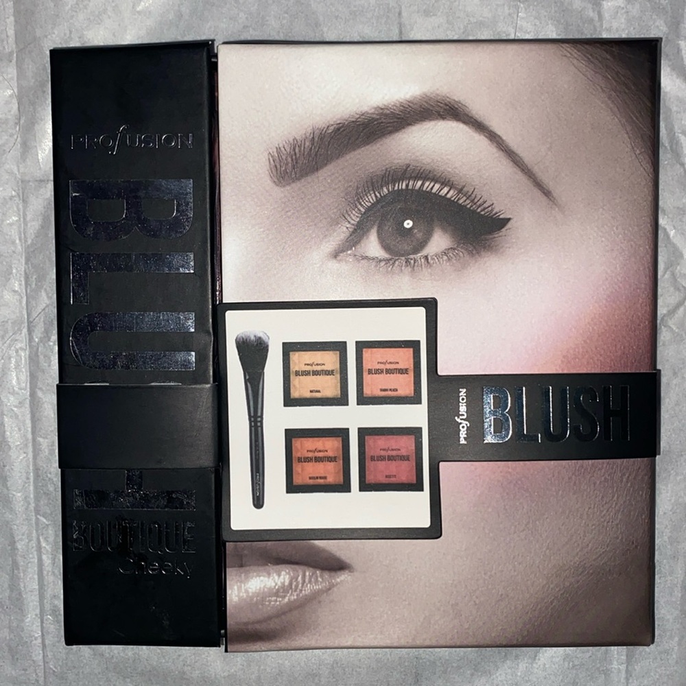 Profusion cosmetics blush set rosette makeup brand new with brush & shades